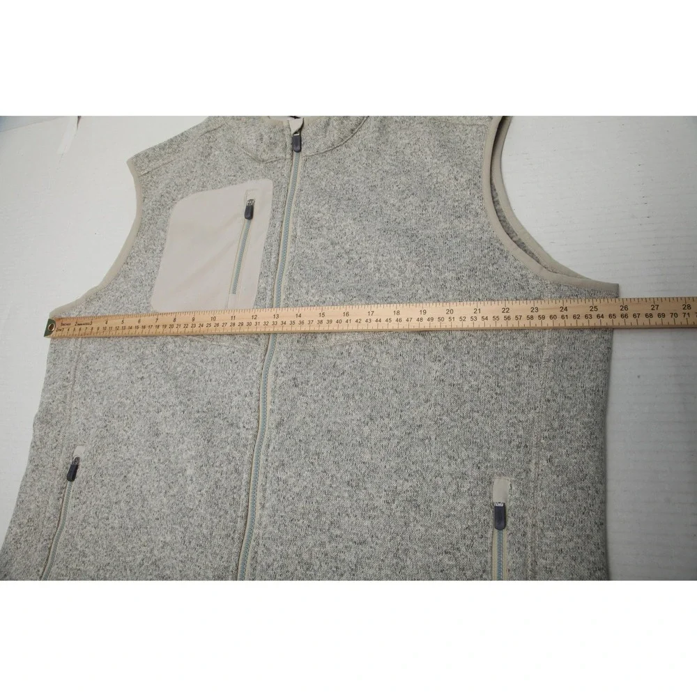 Straight Down Carmel Vest Womens XL Gray Fleece Soft Full Zip Pockets Golf - Picture 9 of 13